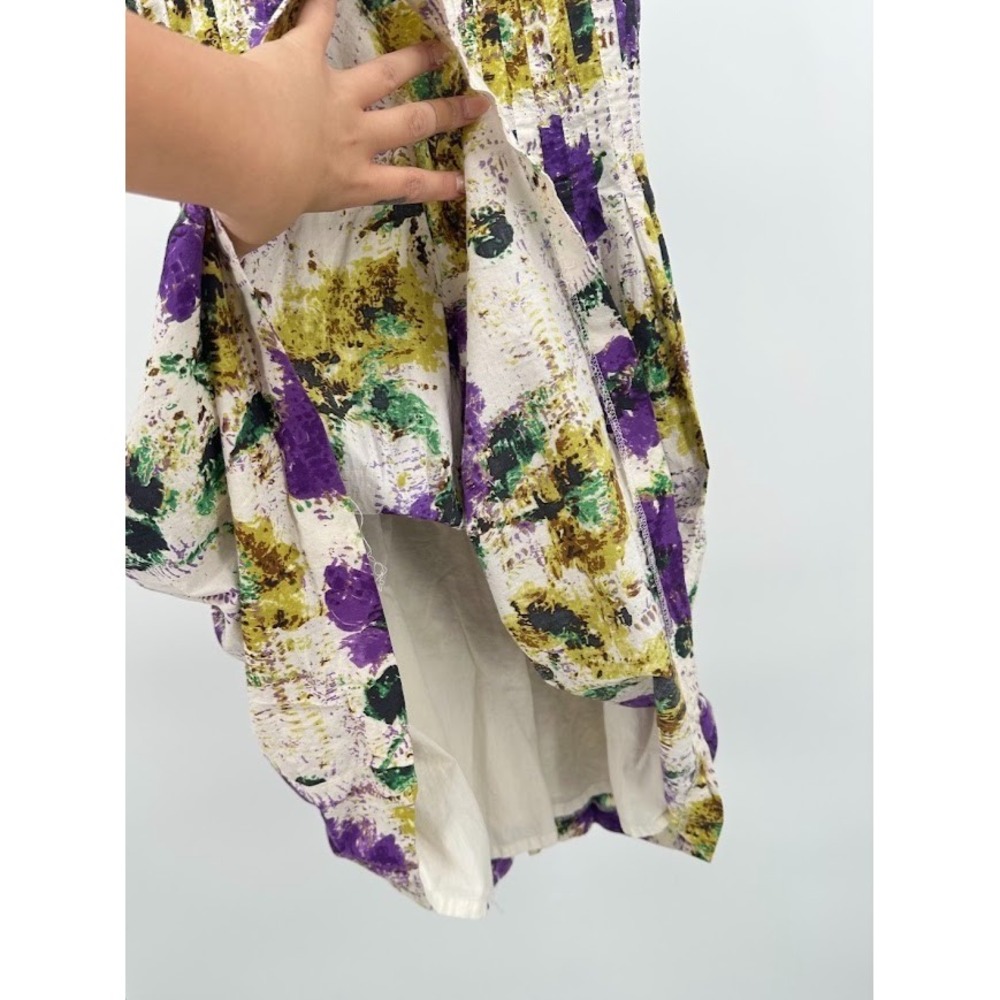Suzi Chin Maggy Boutique Floral Sundress Size 6 Pleated Cottage Garden Party - Picture 7 of 7